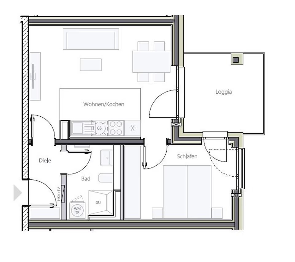 Stylish Fully Furnished 2-Room Apartment with Balcony & Parking