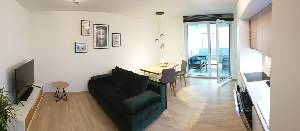 Stylish Fully Furnished 2-Room Apartment with Balcony & Parking
