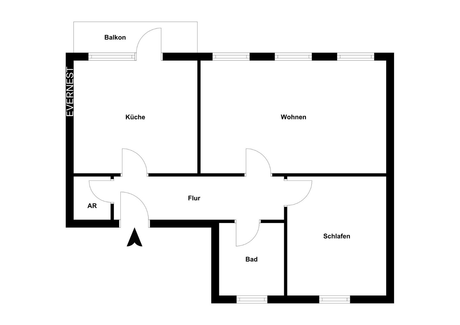 Stylish 2-Room Apartment with Balcony in Düsseldorf