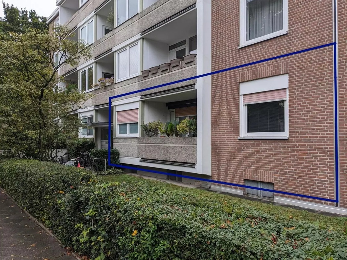 2-Room Apartment with Balcony in Düsseldorf-Kaiserswerth