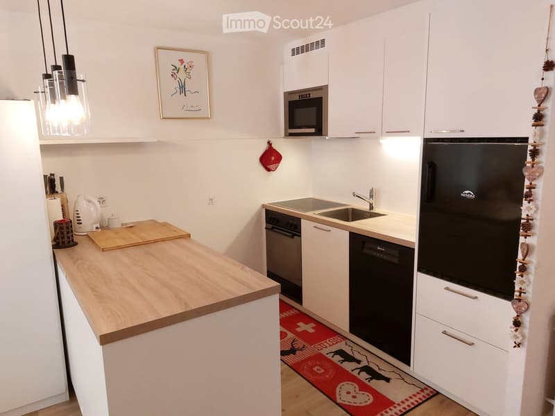 Alpine 2-Room Furnished Apartment with Balcony in Haute-Nendaz