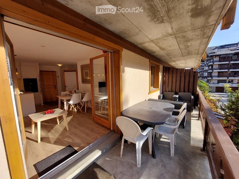 Alpine 2-Room Furnished Apartment with Balcony in Haute-Nendaz